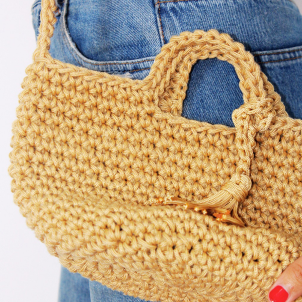Beige Hemp Handbag