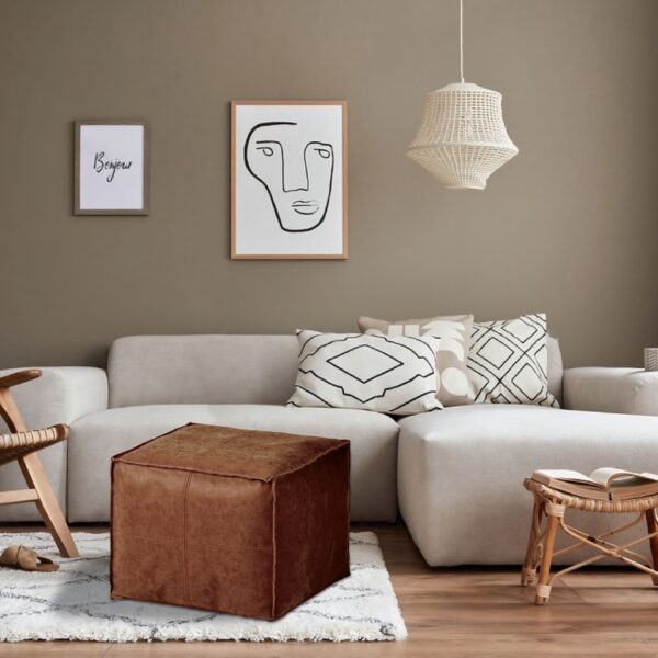 Moroccan Pouf Cocoa brown